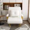 3 In 1 Convertible Folding Sofa Bed With Adjustable Backrest And Pillow - White - Image 10