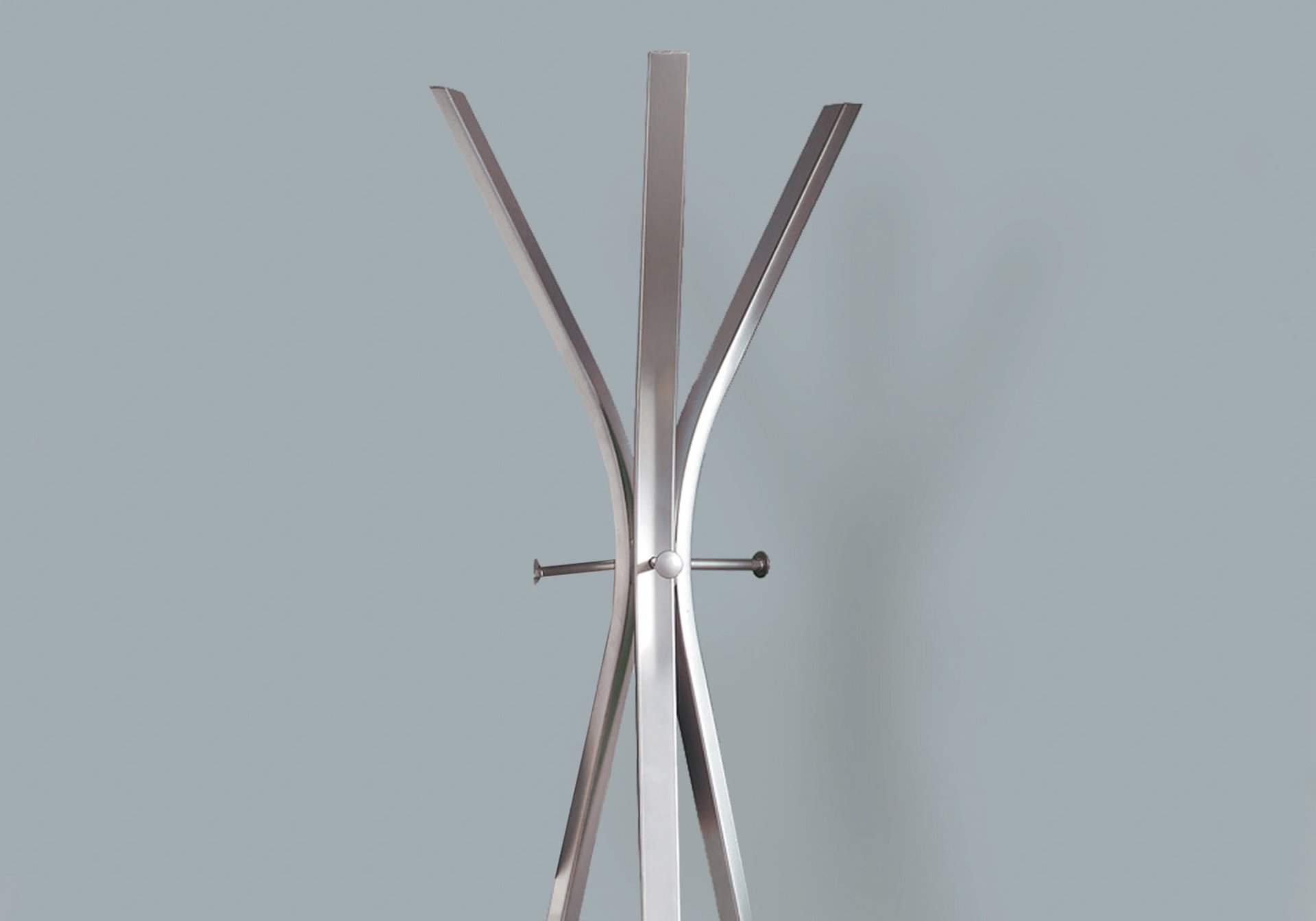Free Standing Coat Rack 3 Hooks For Entryway - Silver - Image 3