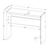 Accent Console Table For Entryway, Glossy Contemporary & Modern - White - Image 5