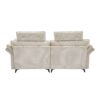 Modern Corduroy, Loveseat Sofa, Deep Seat Sectional Sofa With Ottomans Comfortable Cloud Sofa For Living Room, Apartment, Office, Couch - Beige - Image 9
