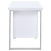 Reversible 3 Drawer Office Computer Desk With Metal Frame - White - Image 10