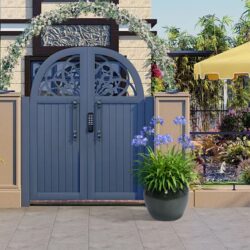 3 Pieces Ceramic Flowerpot, Planter For Patio, Garden Or Windowsills Antique - Antique Blue Green