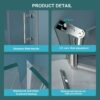 Bi Fold Frameless Shower Door With Tempered Glass,1 / 4" Thickness - Chrome - Image 11