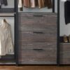 Monica - Wood Walk In Closet System With Modular Design Melamine - Rustic - Image 7