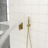 Dual Shower Head 10" Wall Mounted Square Shower System - Gold - Image 6