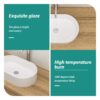 Vessel Oval Bathroom Sink - White - Image 7
