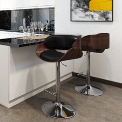 Amery - Adjustable Swivel Bar Stool - Black