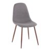 Clara Pebble - 5 Piece Mid-Century Modern Dining Set - Walnut / Clear / Charcoal - Image 4