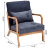 Accent Chair With Pillow Upholstered - Antique Dark Gray - Image 3