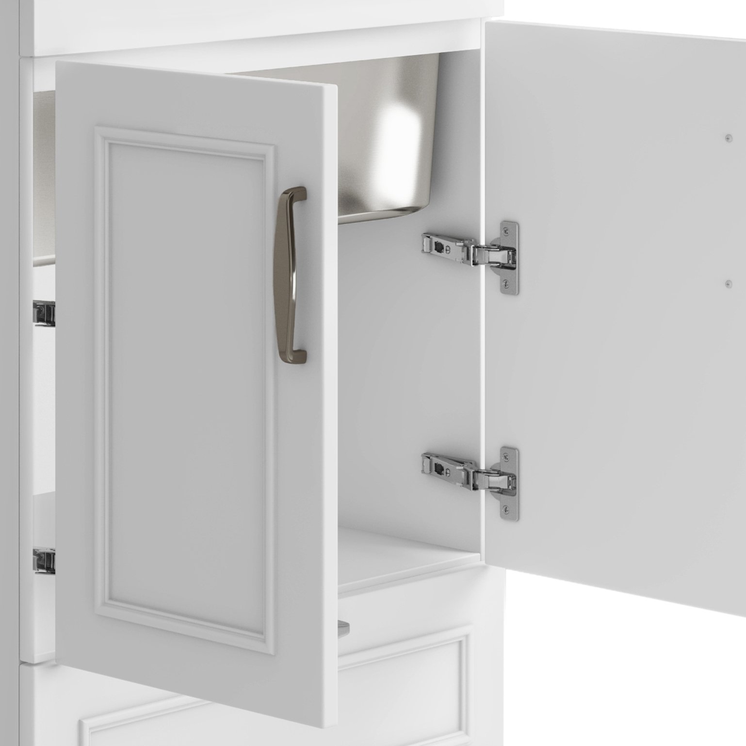 Cardinal - Laundry Cabinet With Faucet And Stainless Steel Sink - White - Image 5