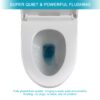 1 Piece Toilet, Soft Closing Seat - White - Image 8