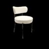 Extendable Dining Table Set With Curved Backrest Upholstered Chairs - Gray / White - Image 6