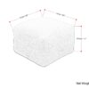 Chantal - Square Pouf - Ivory - Image 6