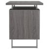 2 Drawer Computer Desk High Gloss - Gray - Image 8