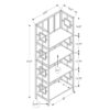 Bookshelf, Bookcase, Etagere, 4 Tier, For Office, Contemporary & Modern - Espresso - Image 10