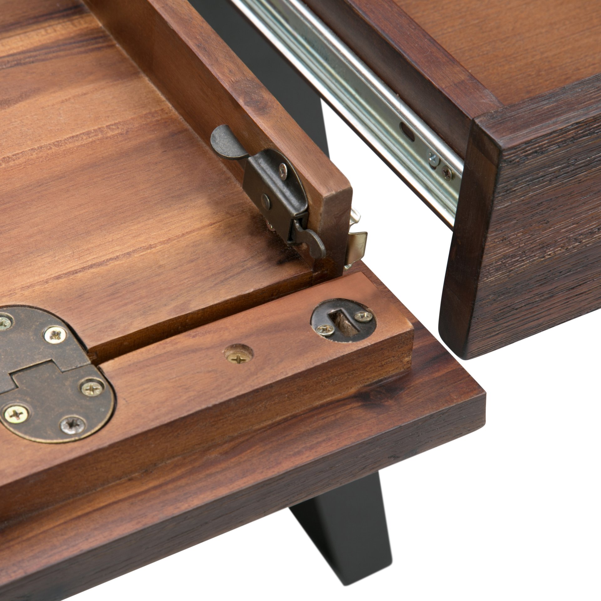 Lowry - Desk - Distressed Charcoal Brown - Image 3