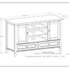 Warm Shaker - Handcrafted TV Media Stand - Light Golden Brown - Image 8