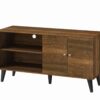 Amidon - TV Stand For TV's Up To 47.3", With 2 Storage Shelves & 1 Cabinet, Modern Entertainment Centre For TV In Living Room - Brown - Image 5