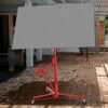 Red Carbon Steel Drywall Lift 11' Panel Hoist With Rolling Caster And Lockable Tool Jack - Red - Image 15