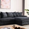 Luxe - Oversized 2 Piece Right Facing Sectional Couches For Living Room, L Shaped Sofa With Chaise - Black - Image 4