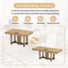 Topmax - 7 Piece Rustic Extendable Dining Table Set With Removable Leaf, 2 Arm Chairs And 4 Armless Chairs - Natural - Image 4