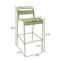 Carmella - Outdoor Barstool (Set of 2) - Green