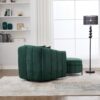 Oversized Swivel Barrel Accent Chair And Ottoman Set With Storage - Green - Image 5