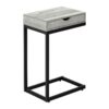 Accent Table, C - Shaped Stylish Modern - Gray - Image 14