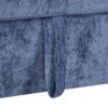 L Shaped Convertible Sofa Bed With Pull Out Bed, Cup Holders, And Storage Space - Blue - Image 24