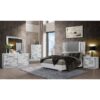 Moon Queen Bed With LED Accent Lighting - Marble - Image 2