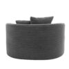 Chaise Lounge Sofa Boneless Couch With Pillows, Sofa Bed - Gray - Image 12