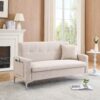 Multi-Functional Storage Comfortable Double Sofa, Suitable For Living Room, Apartment, Home Office - Beige - Image 2