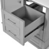 36" Bathroom Vanity With Solid Pine Frame And Soft Close Storage - Gray - Image 8