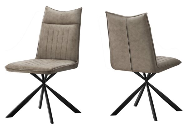 Dining Chair, Side, Upholstered For Dining Room, Contemporary & Modern (Set of 2) - Taupe