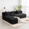 Cloud - Sectional Sofa Upholstered Couch Free Combined Sofa - Black - Image 2