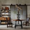 Lancaster - Round Dining / Gathering Table With Adjustable Height - Walnut - Image 2