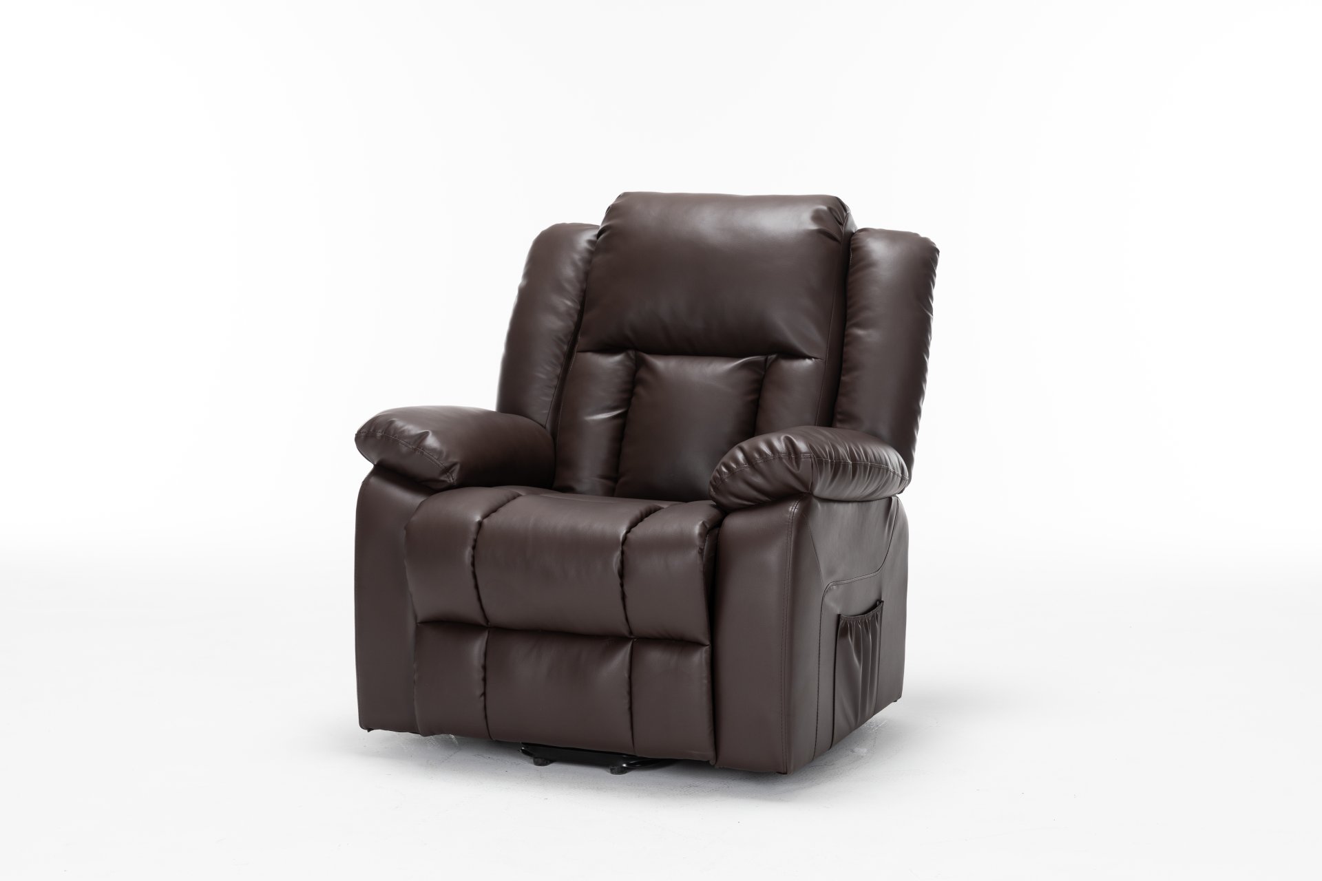 Electric Power Massage Recliner Chair - Dark Brown - Image 4