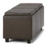 Avalon - Storage Ottoman - Chocolate Brown - Image 7