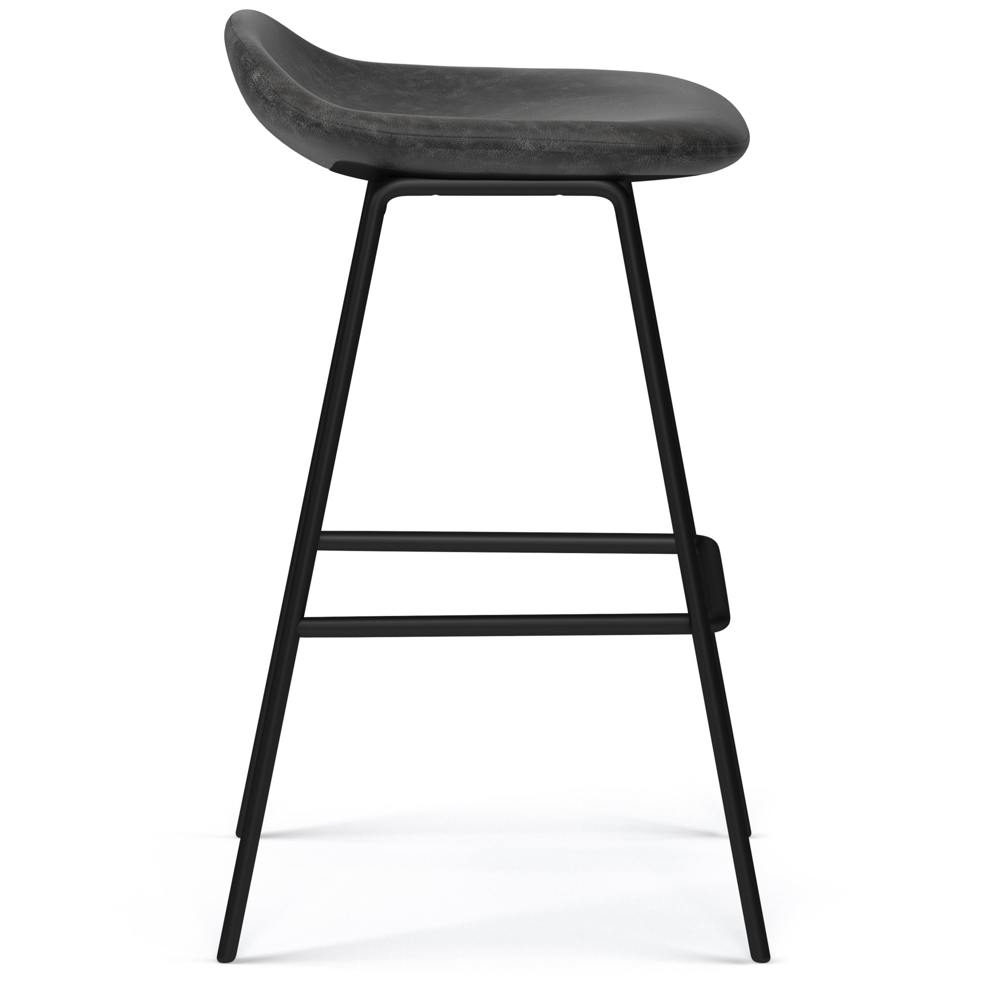 Dafney - Bar Stool (Set of 2) - Distressed Charcoal Gray - Image 3