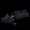 Oversized Modular Sectional Sofa Set With Removable Backrests And Soft Pillows, Deep Seat Couch & Sofa Bed For Living Room - Dark Gray - Image 13