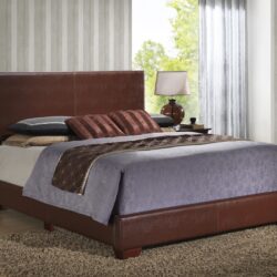 Aaron - Queen Bed - Light Brown