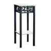 Accent Table Plant Stand Square For Living Room Tempered Glass - Black - Image 8
