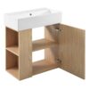 21.6" Floating Bathroom Vanity With Basin And Left Side Storage - Wood - Image 13