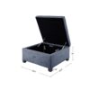 Aspen - Soft Close Storage Ottoman - Blue - Image 3