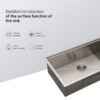 30" Undermount Kitchen Sink 16 Gauge Ledge Workstation - Brushed Nickel - Image 8