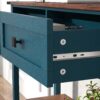 Farmhouse Style Console Table With 2 Drawers And Bottom Storage Shelf, Pagoda - Blue - Image 12
