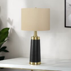 Lighting, Table Lamp, Resin, Contemporary - Black / Cream