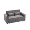 Pull Out Sofa Bed Convertible Couch Loveseat Sofa Modern Sleeper Sofa With Adjustable Backrest For Living Room - Gray - Image 18