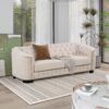 Upholstered 3 Piece Sofa Set With Legs - Beige - Image 9