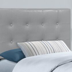 Twin Size, Bed Headboard Only, Upholstered, Transitional - Gray